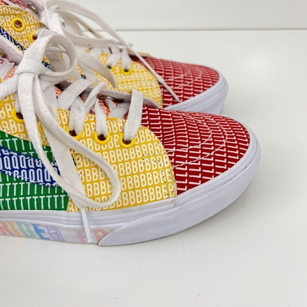Vans High Top Pride Canvas Skateboard Sneakers Multi Color Womens  10 - Picture 7 of 16
